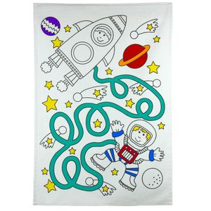 Kit Toalha Infantil para Colorir - Buettner - 6 a 8 anos - Estampa Astronauta