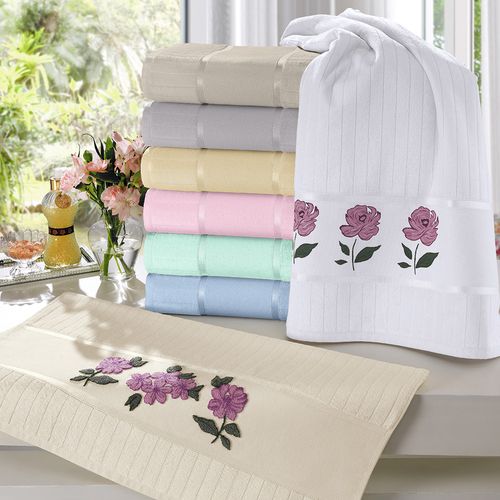 Toalha de Banho 70cm x 1,40m para Pintar Pinte Bem Buettner