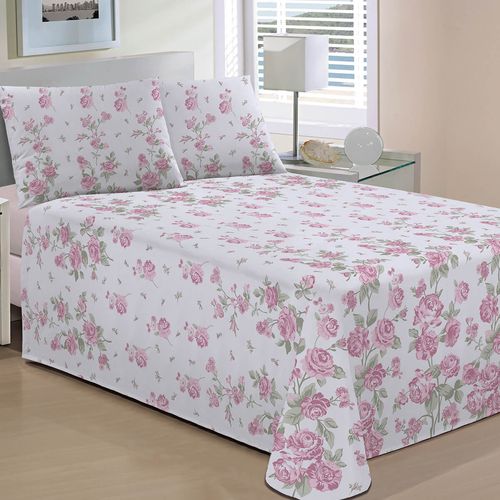 Jogo de Cama Solteiro King 3 Peças 180 fios Buettner Reflete Georgia Rosa -  Loja Buettner