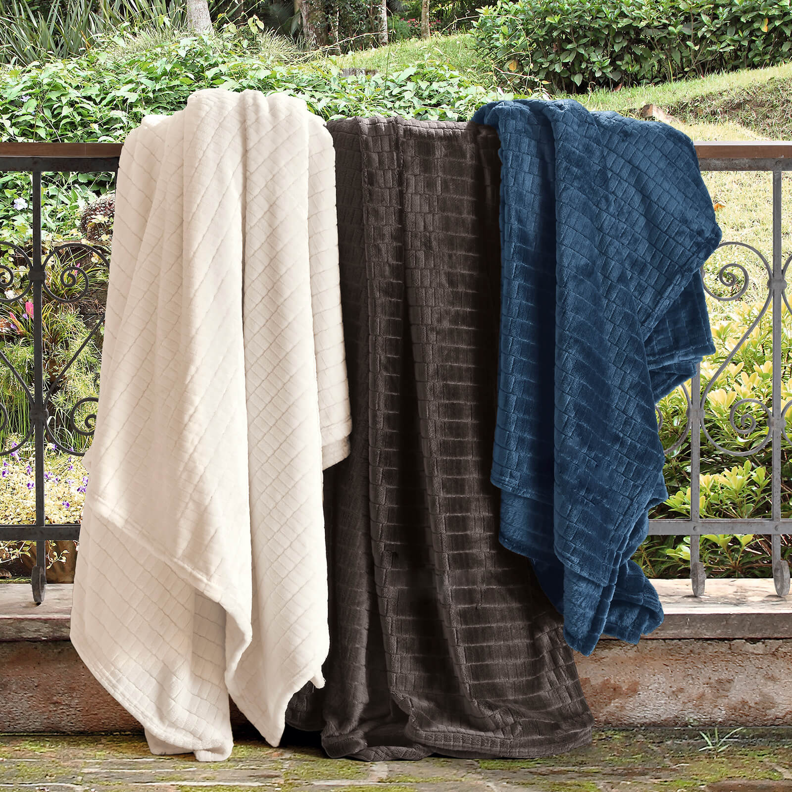 Cobertor Queen Manta Fleece Microfibra Coberta 2,35x1,80M Toque Seda Macio  Marinho