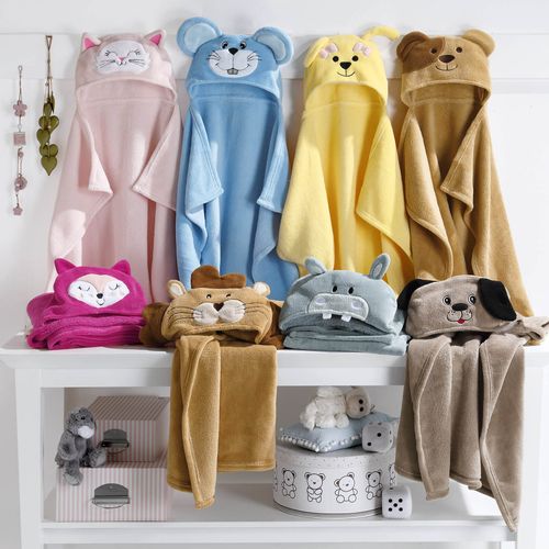 Manta Infantil Microfibra 90cm x 90cm com Capuz Buettner Bichinhos