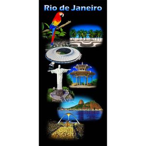 Toalha de Praia 100% Algodão 70cm x 1,50m Buettner Estampa Rio de Janeiro