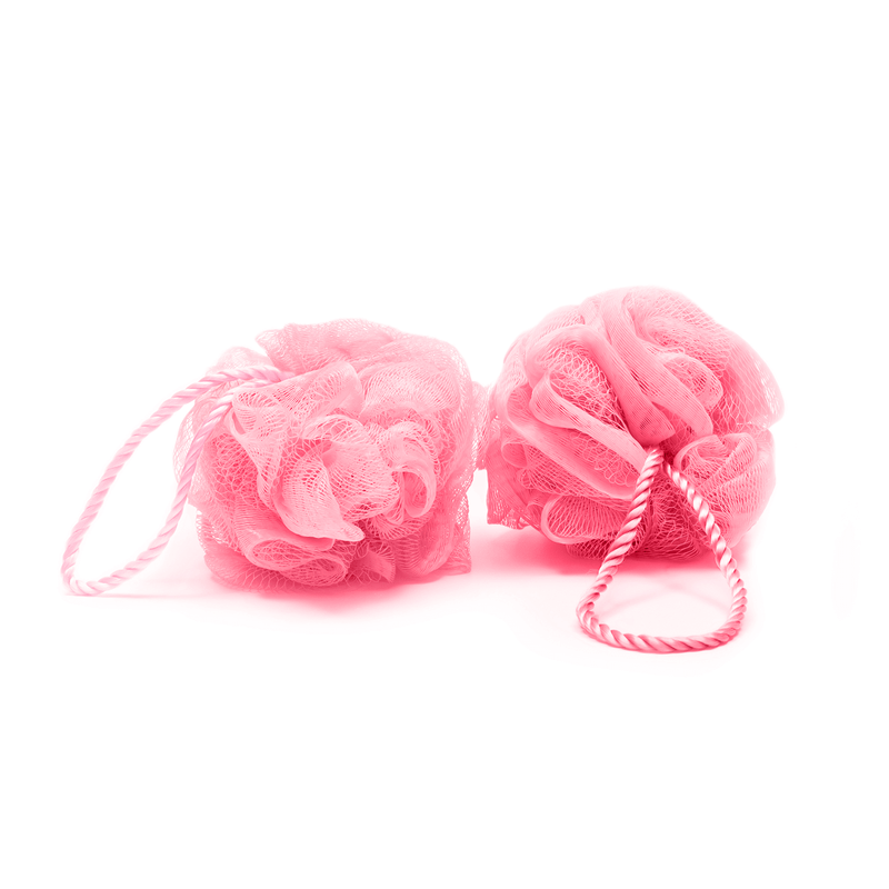 kit-com-2-esponjas-de-banho-decorativas-com-cordao-buettner-decora-rosa-claro-e-rosa-escuro-principal