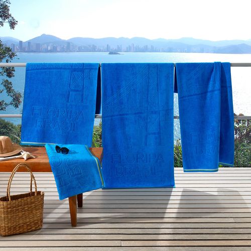 Toalha de Praia 70cm x 1,40m 100% Algodão Ponte Floripa Buettner
