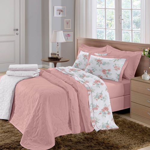 Jogo de Cama 200 Fios Reffinata Estampado Roseli Buettner