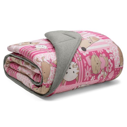 Edredom Malha Basic Estampado Infantil Pets Buettner