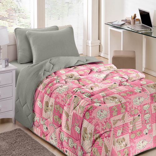 Edredom Malha Basic Estampado Infantil Pets Buettner