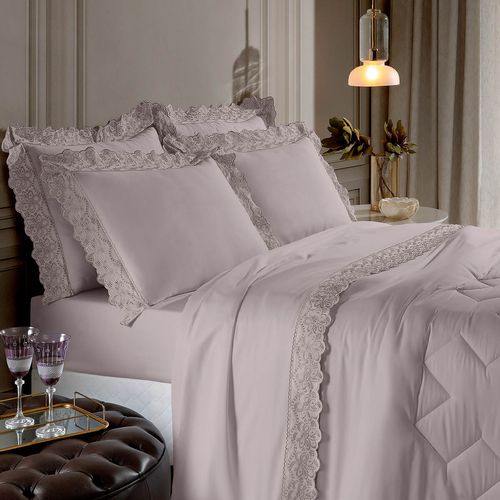 Fronha Avulsa 300 Fios Cristal Renda Fiori Buettner