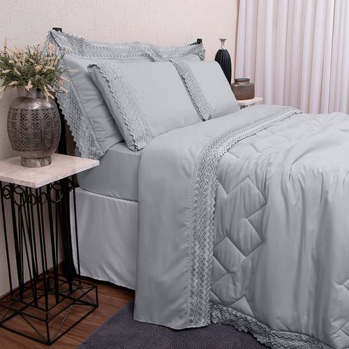 Jogo de Cama Microfibra Sonata Renda Elvis Buettner
