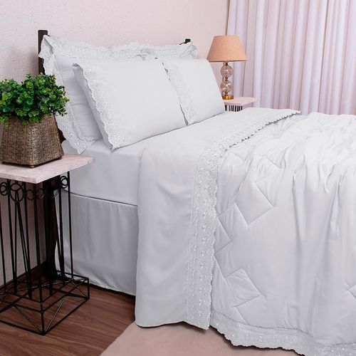 Jogo de Cama Microfibra Sonata Renda Naira Buettner