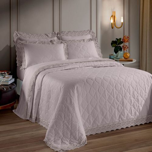 Porta Travesseiro Avulso 300 Fios Cristal Renda Fiori Buettner