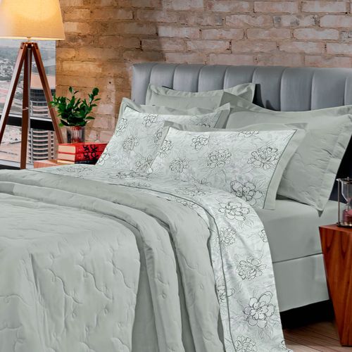 Jogo de Cama 200 Fios Reffinata Estampado Lenara Buettner