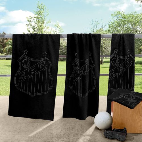 Toalha de Banho Futebol Jacquard Brasão Santos Buettner