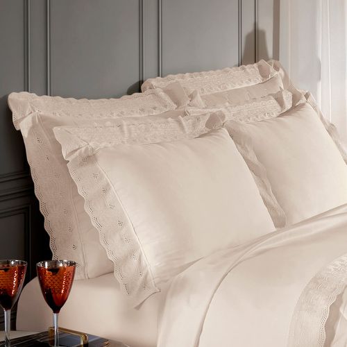Fronha Avulsa 300 Fios Cristal Renda Luisa Buettner