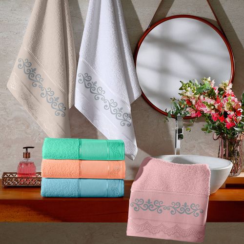 Toalha de Rosto 50cm x 70cm para Bordar Caprice Lily Buettner
