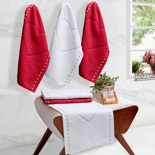 Toalha Social 33cm x 50cm Presente Carisma Coração Buettner