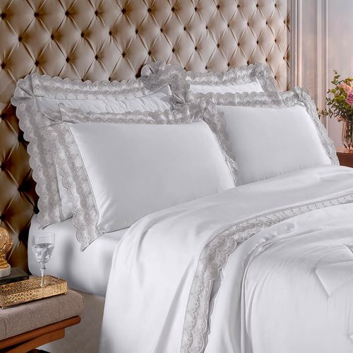 Jogo de Cama 300 Fios Cristal Renda Luana Buettner