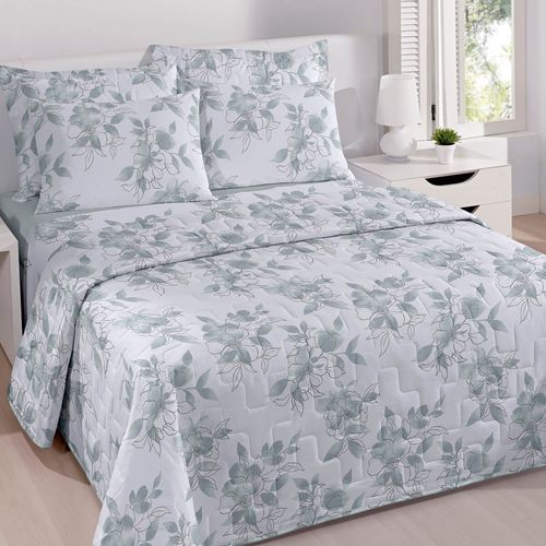 Kit Cobre Leito Microfibra Sonata Estampado Mírtia Buettner