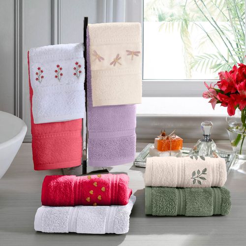 Kit Toalha Social 2 Peças 30cm x 50cm Presente Jardim Buettner