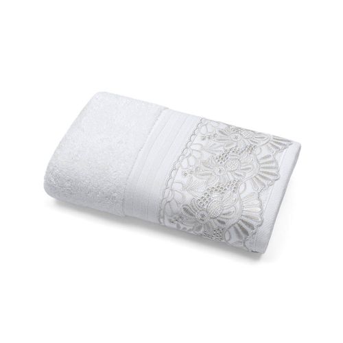 Toalha Social 30cm x 50cm Algodão Egípcio Cristal Renda Estela Buettner