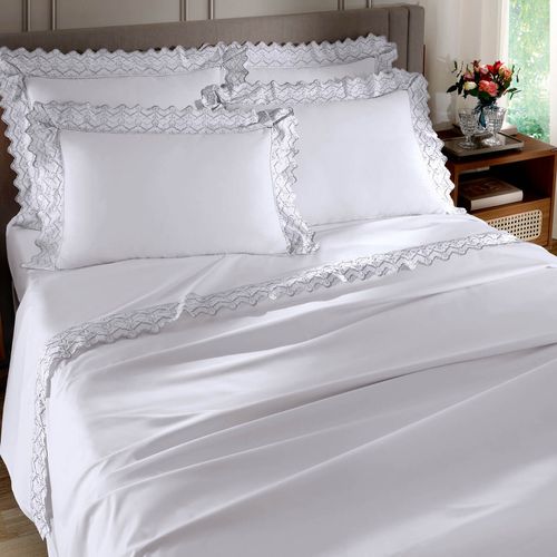Jogo de Cama 200 Fios Melody Renda Elen Buettner