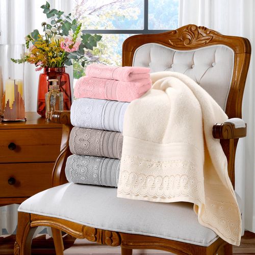 Toalha Social 30cm x 50cm Algodão Egípcio Cristal Renda Renascença Buettner