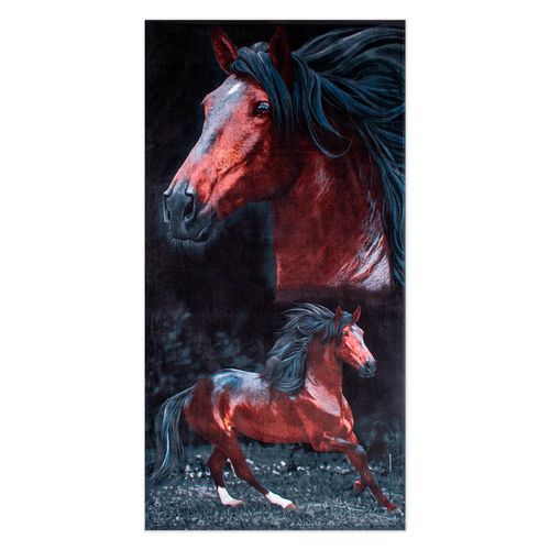Toalha de Praia 76cm x 1,52m Resort Brown Horses Buettner