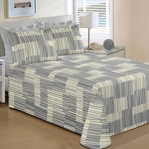 Jogo de Cama 150 Fios Casual Estampado Melvin Buettner