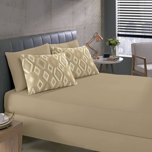 Jogo de Lençol Malha Basic Estampado Silver Buettner