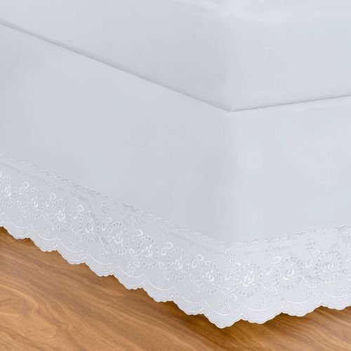 Saia para Cama Box Microfibra Sonata Renda Janer Buettner