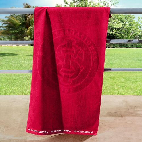 Toalha de Banho Barra Bordada Futebol Jacquard Internacional Buettner