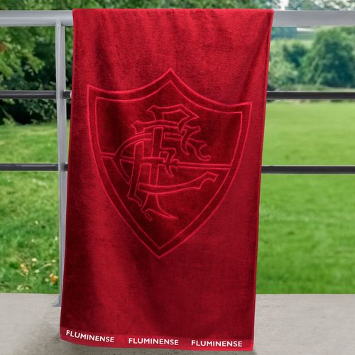 Toalha de Banho Barra Bordada Futebol Jacquard Fluminense Buettner