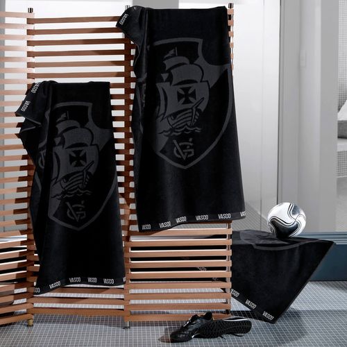 Toalha de Banho Barra Bordada Futebol Jacquard Vasco Buettner