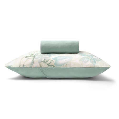 Jogo de Lençol Malha Basic Estampado Plantes Buettner