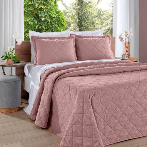 Colcha com Porta Travesseiro Matelassê Piquê Favos Buettner