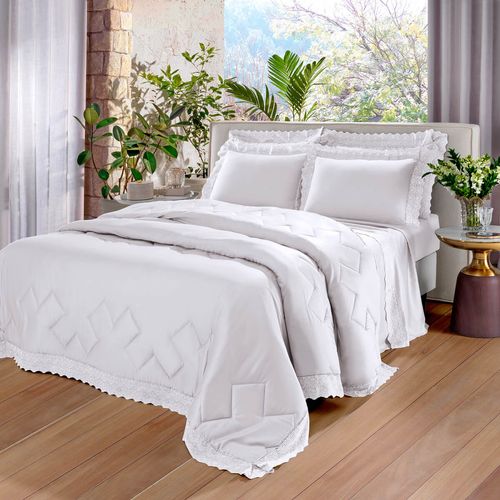 Jogo de Cama 300 Fios Cristal Renda Nadine Buettner