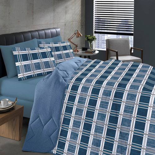 Edredom Malha Basic Estampado Escocia Buettner
