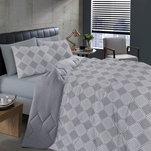 Edredom Malha Basic Estampado Clinton Buettner