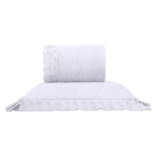 Kit Cobre Leito Microfibra Sonata Renda Alice Buettner