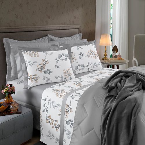 Jogo de Cama 230 Fios Reffinata Ponto Royal Mabel Buettner