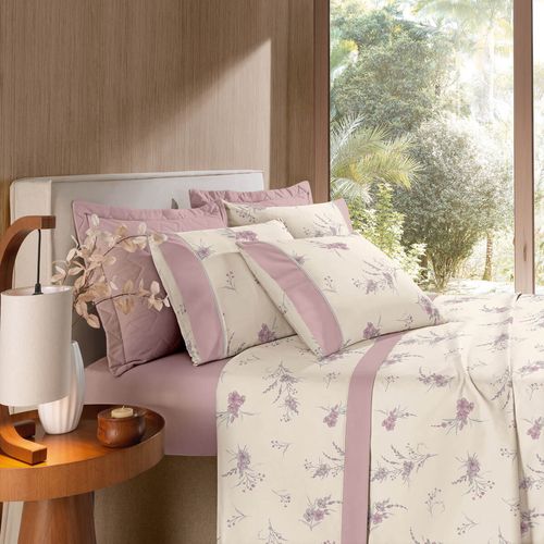 Jogo de Cama 230 Fios Reffinata Ponto Palito Claudia Buettner